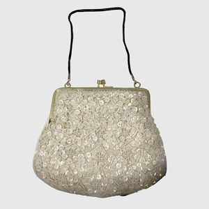 WALBAEG Vintage Ivory Sequin Purse